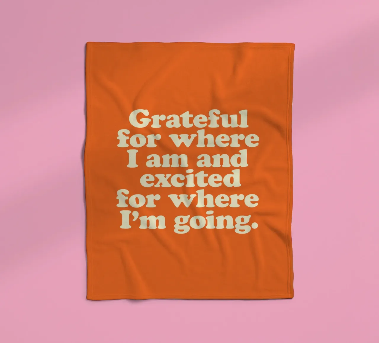 Grateful for Where I am and Excited for Where I'm Going fleece blanket by THE MOTIVATED TYPE