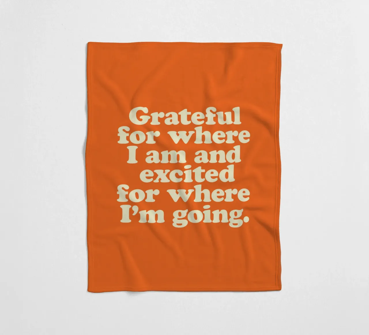 Grateful for Where I am and Excited for Where I'm Going fleece blanket by THE MOTIVATED TYPE