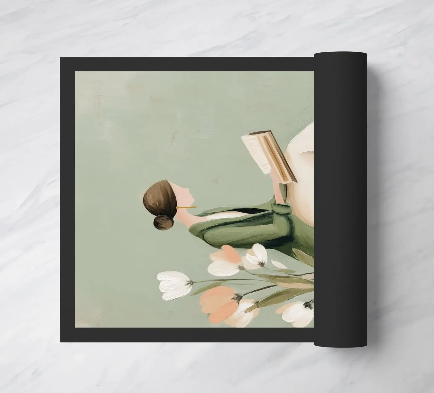 Reading in Bloom deurmat van Freya