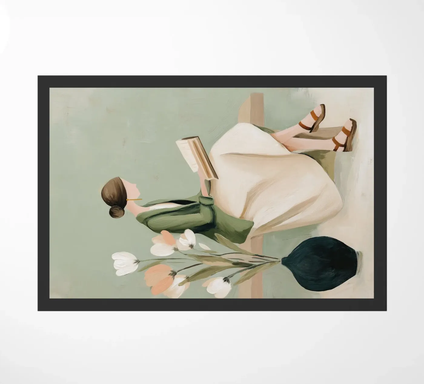 Reading in Bloom deurmat van Freya