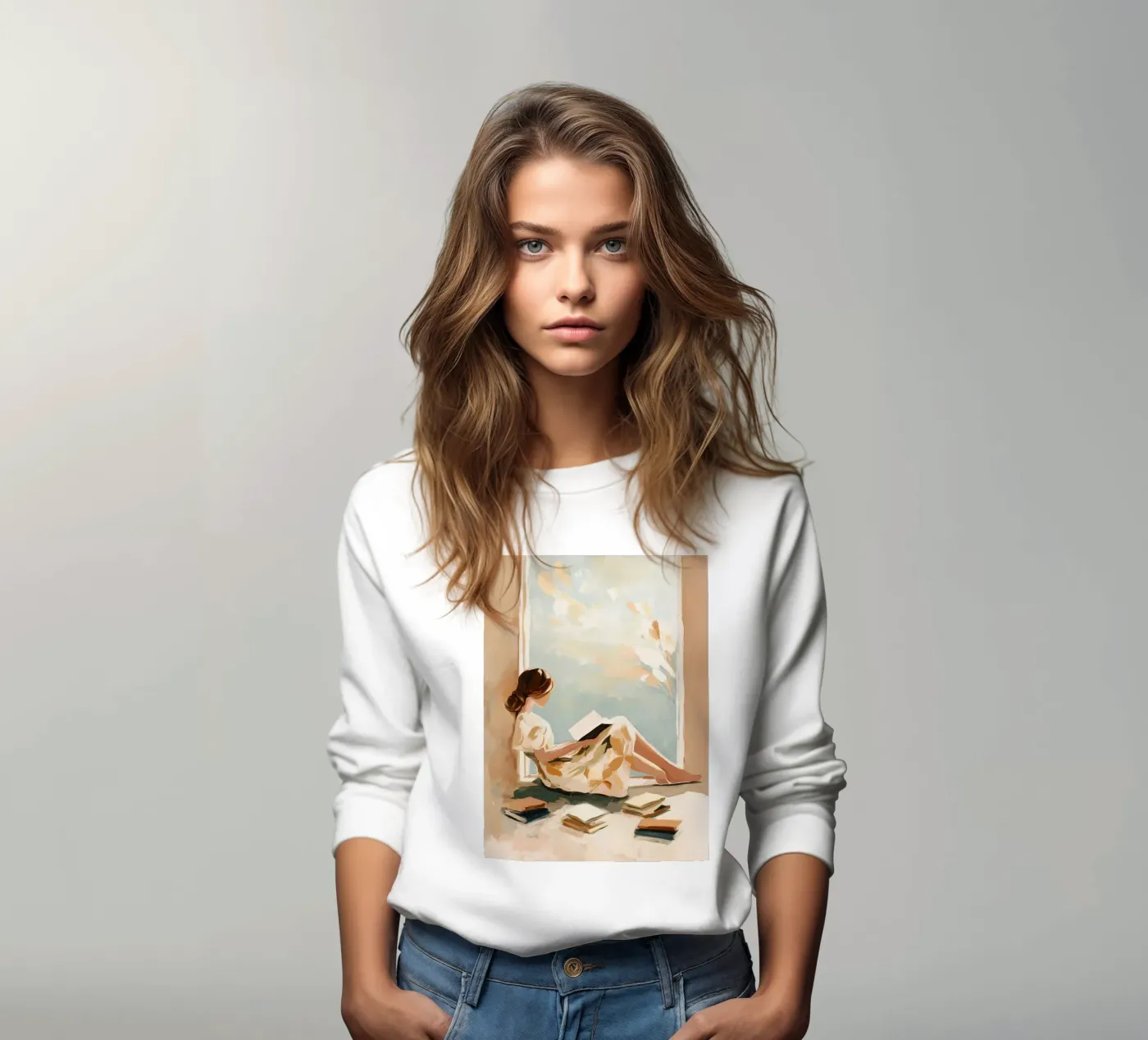 Window Reader sweatshirt van Freya