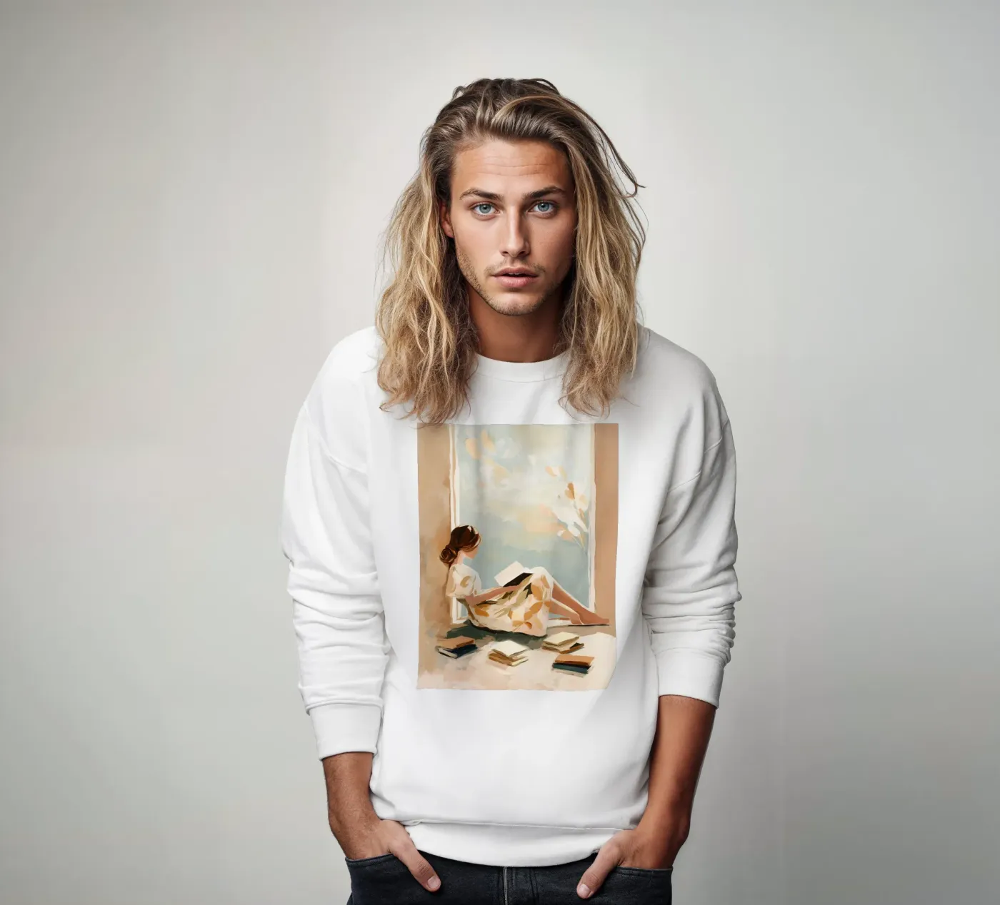 Window Reader sweatshirt van Freya