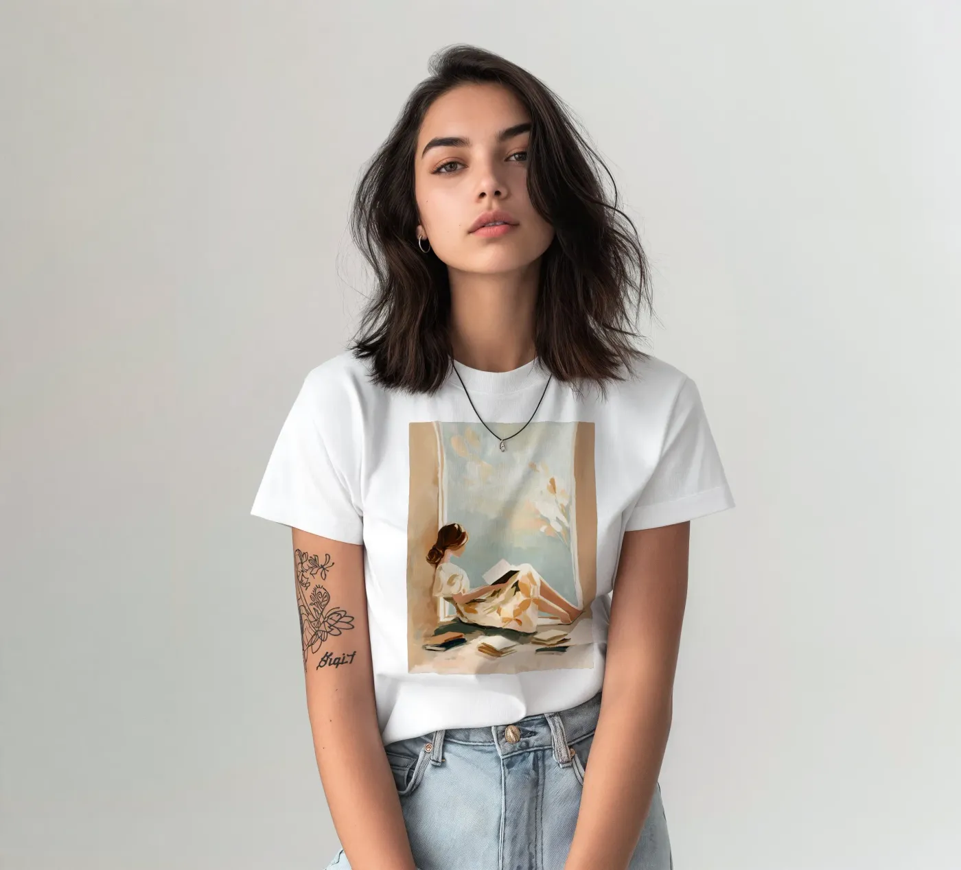Window Reader t-shirt by Freya
