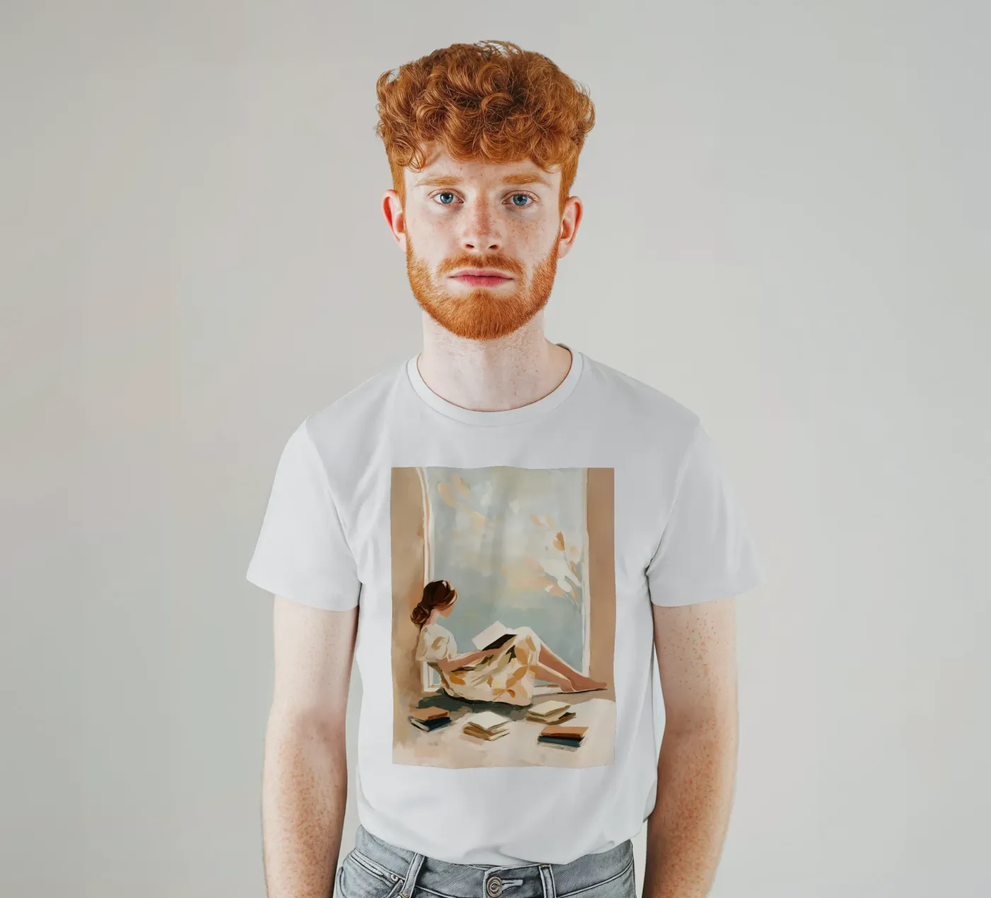Window Reader t-shirt by Freya