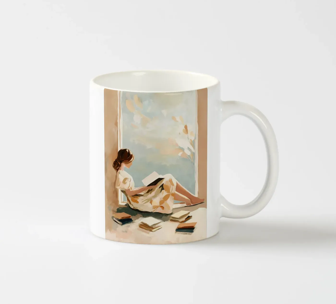 Window Reader ceramic mug by Freya