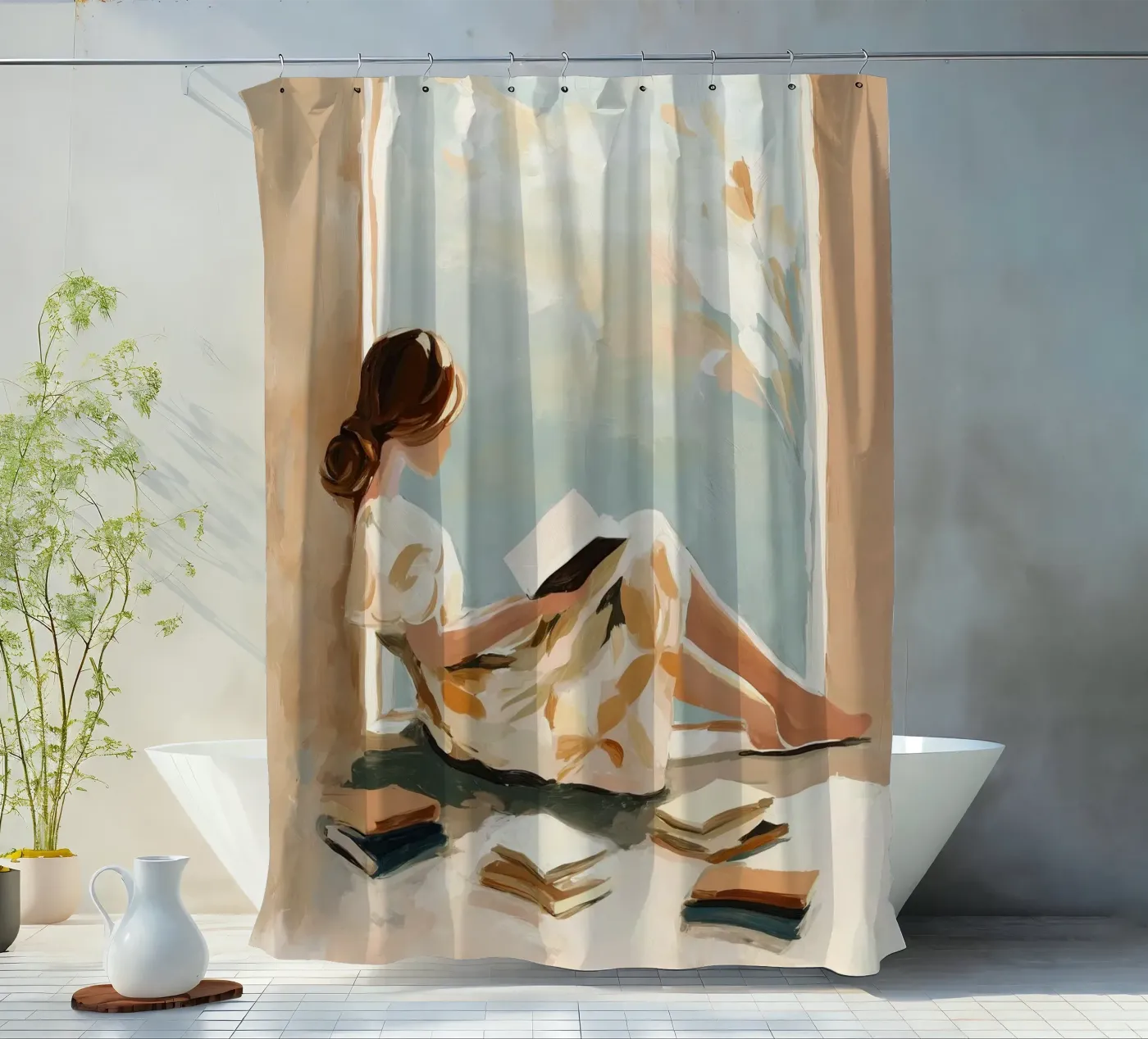Window Reader Duschvorhang von Freya