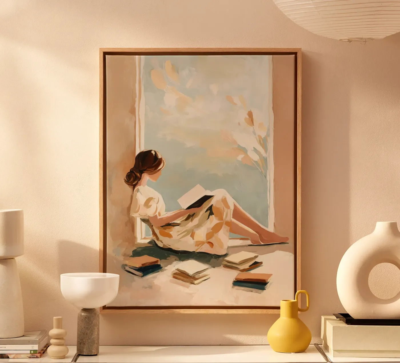 Window Reader Leinwand von Freya