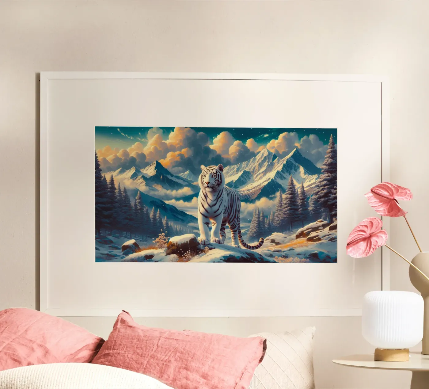 WHITE TIGER poster da RUBIANT ART