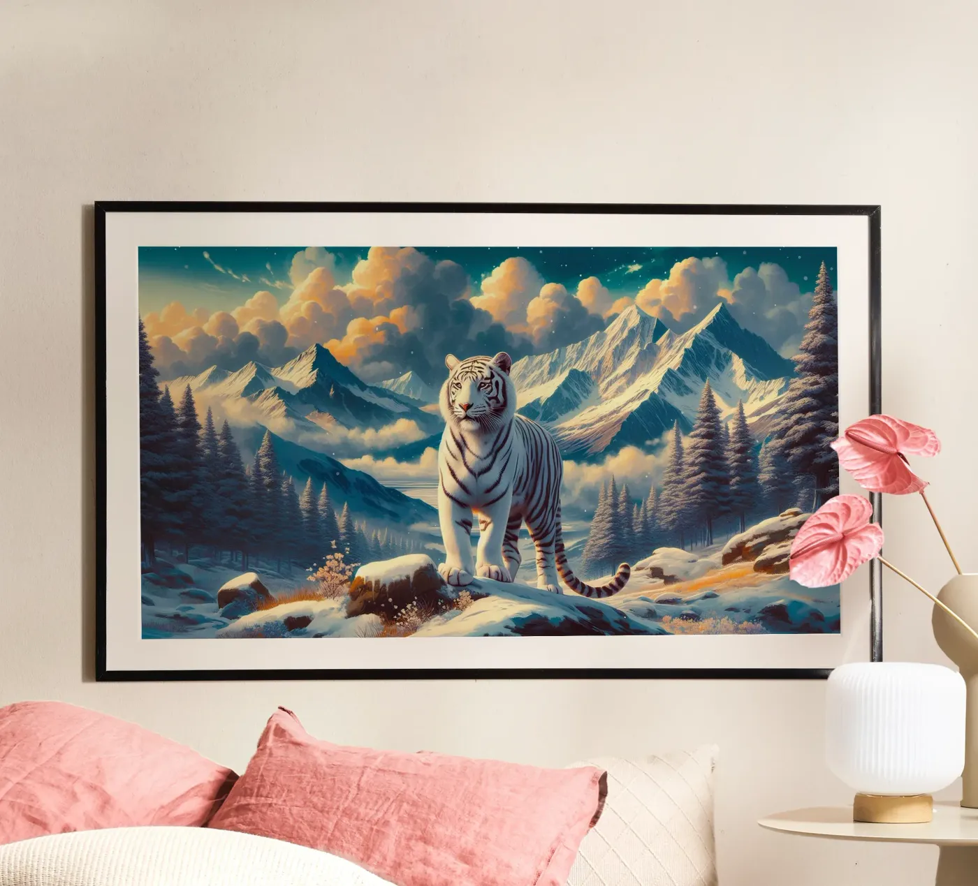 WHITE TIGER poster da RUBIANT ART