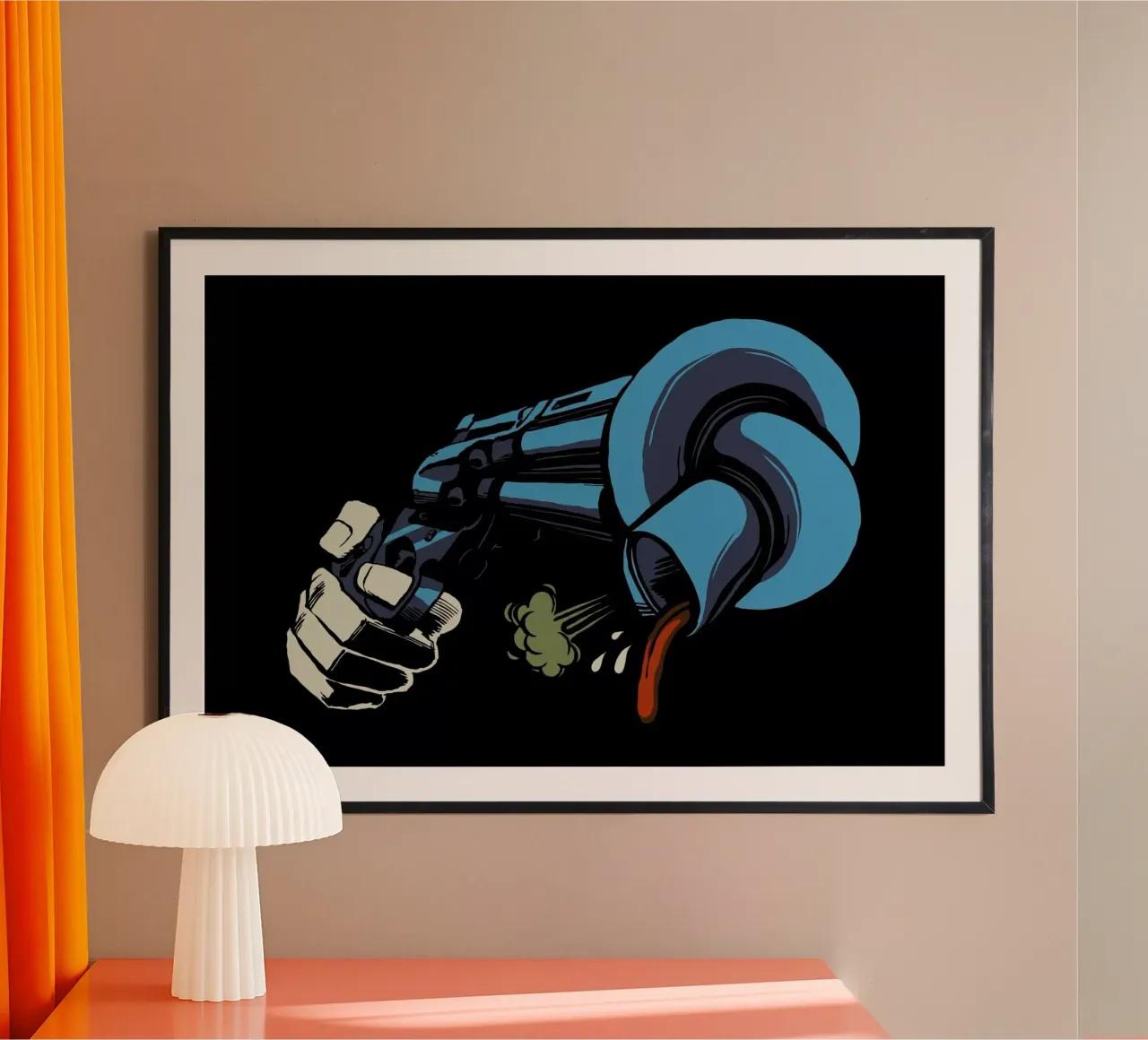 Crooked Gun poster con telaio in plastica da Butcher Billy