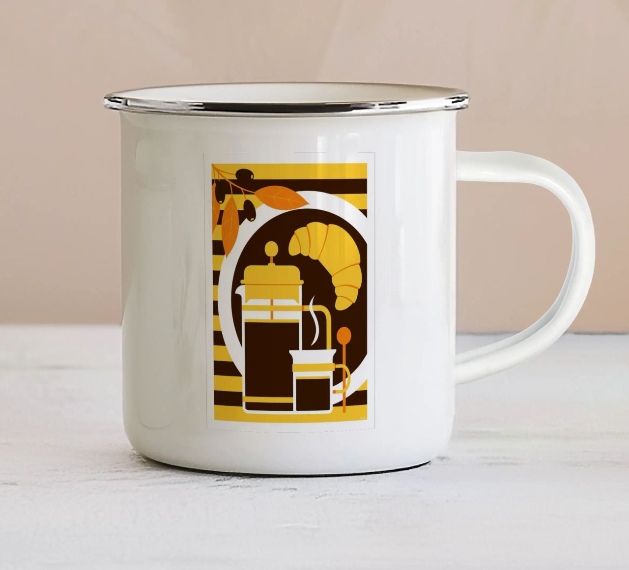 Caffè per la colazione tazza in smalto da Raphaël Delerue