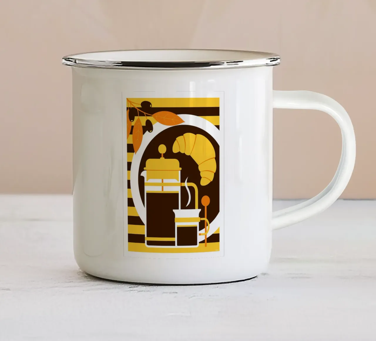 Desayuno Café taza de esmalte de Raphaël Delerue
