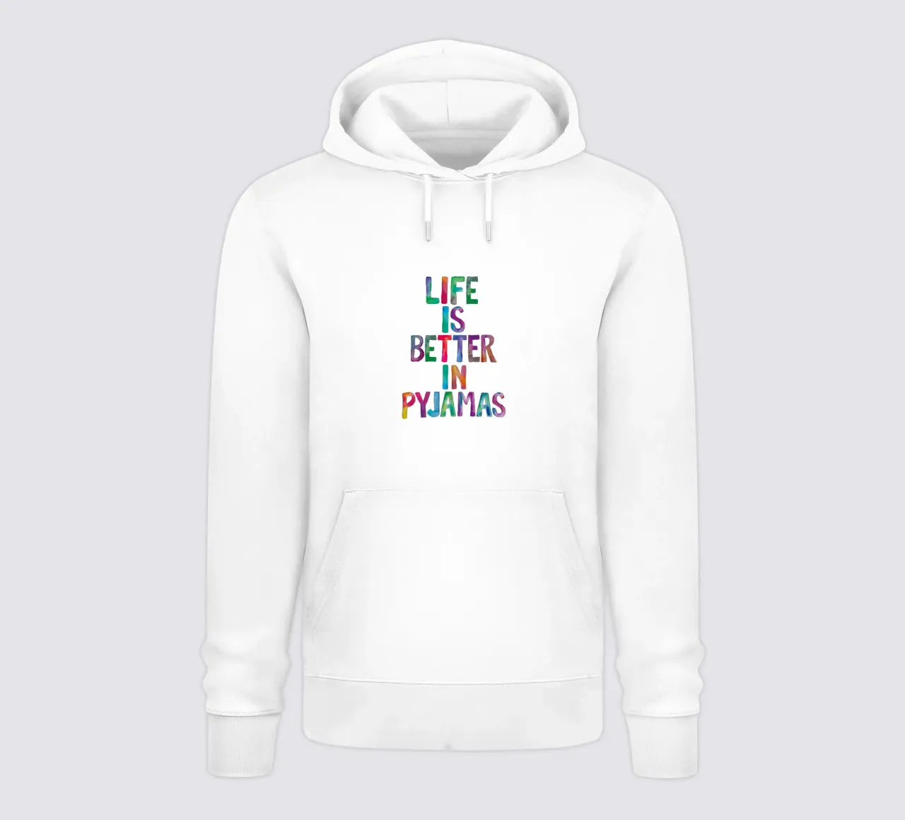 La vita è migliore in pigiama Design tipografico felpa con cappuccio da THE MOTIVATED TYPE
