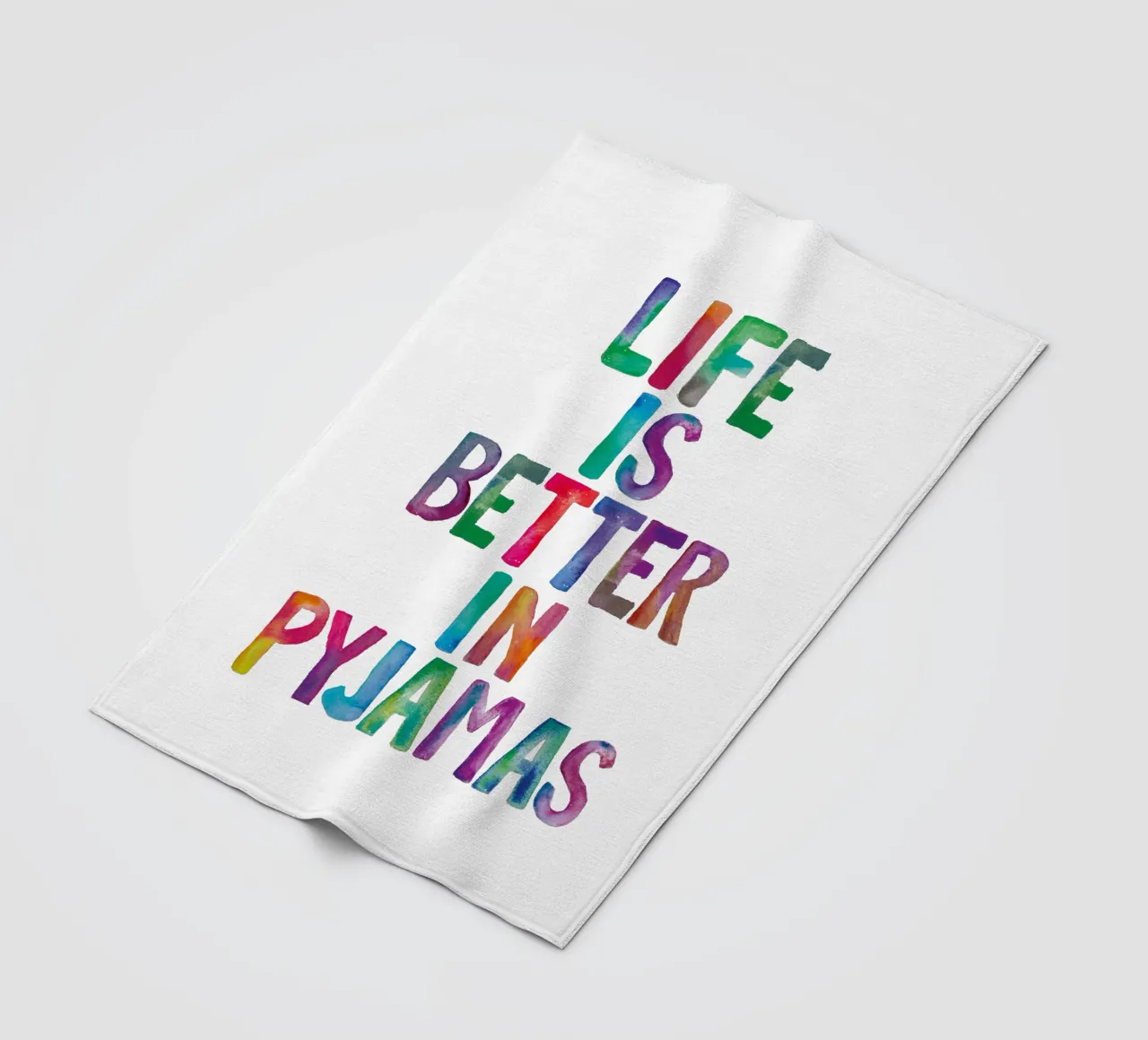 Life is Better in Pyjamas Typography Design fleece blanket by THE MOTIVATED TYPE