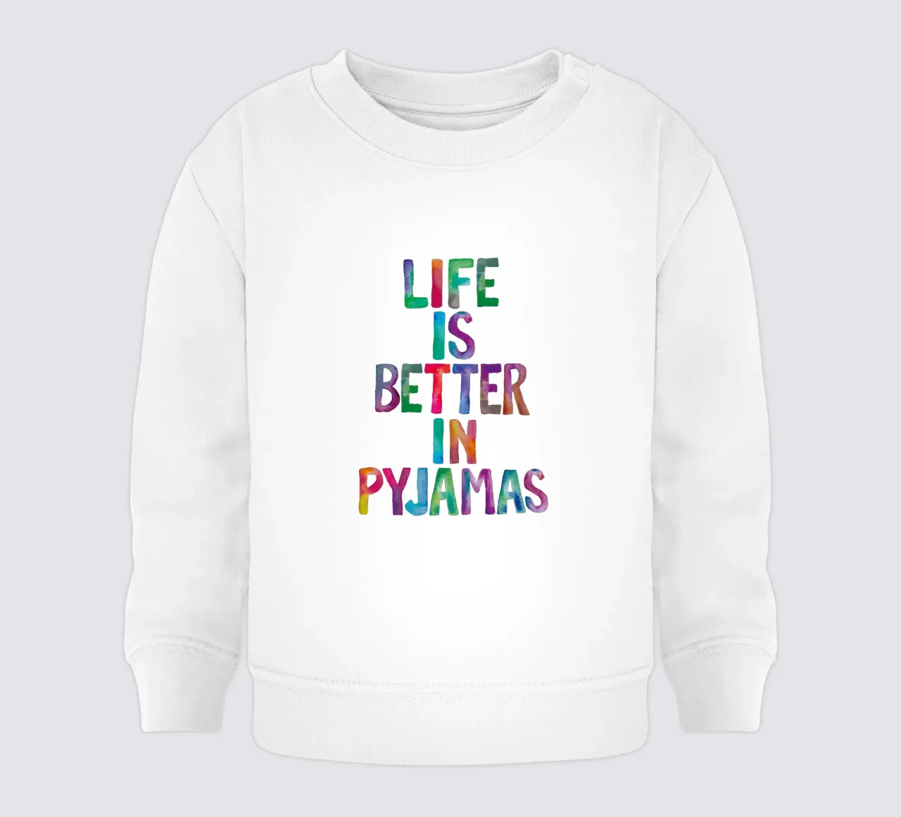 La vita è migliore in pigiama Design tipografico felpa neonato da THE MOTIVATED TYPE