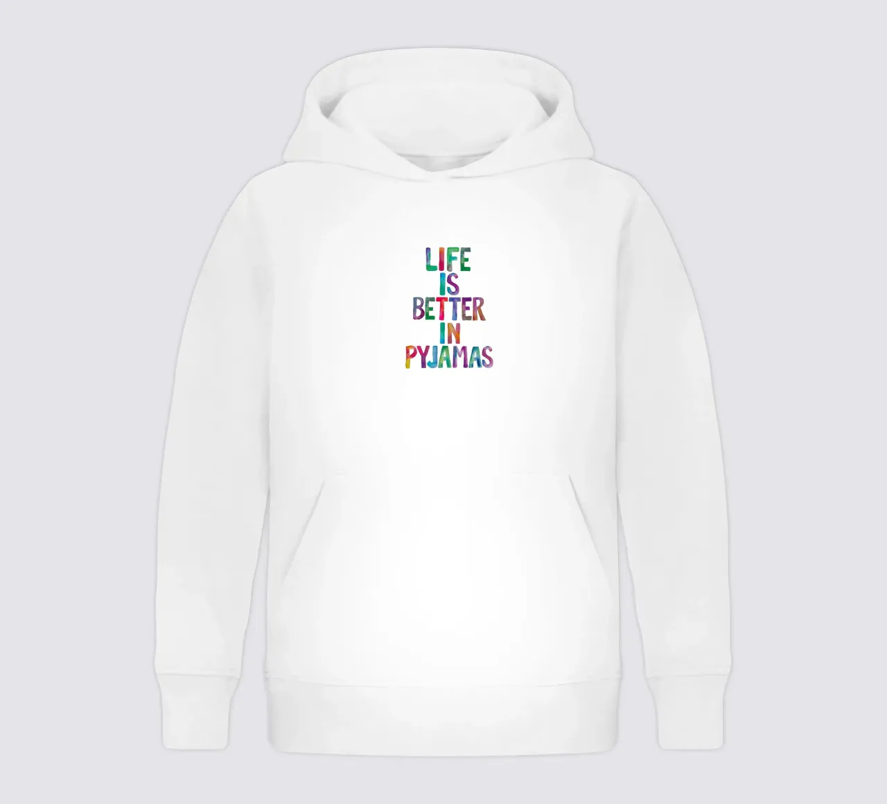 Life is Better in Pyjamas Typografie Design Kinder Hoodie von THE MOTIVATED TYPE