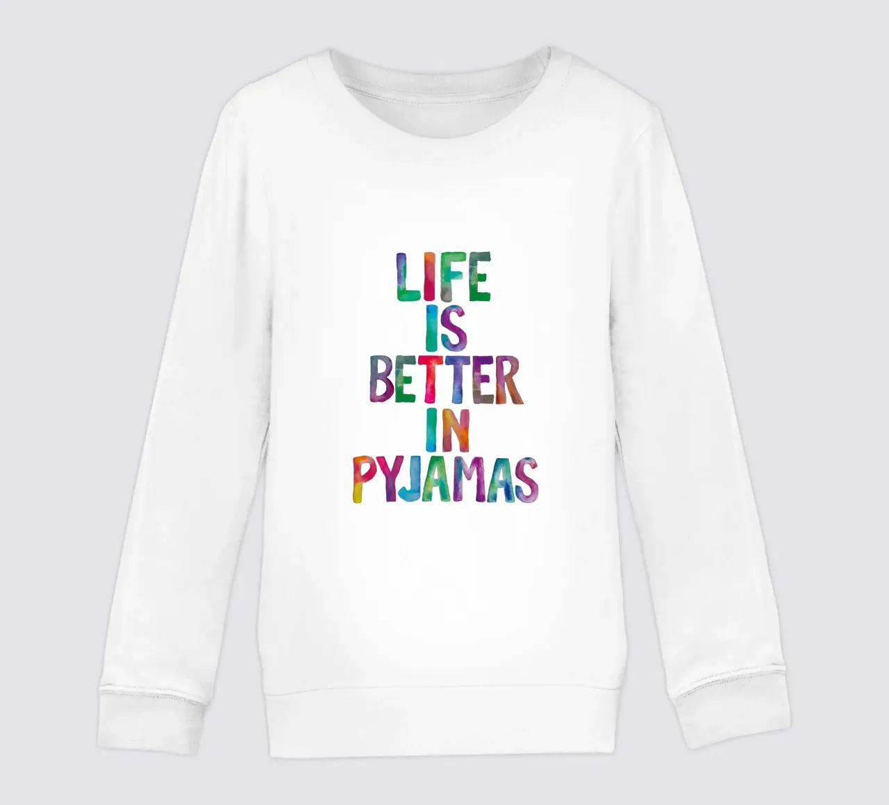 La vita è migliore in pigiama Design tipografico felpa bambino da THE MOTIVATED TYPE