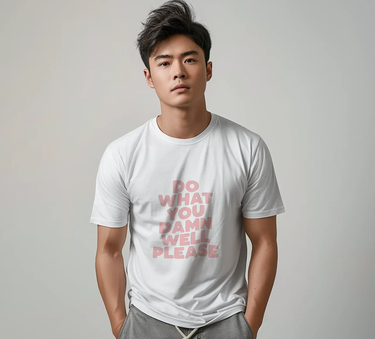 Do what you damn well please Typografie Design in blu t-shirt da THE MOTIVATED TYPE