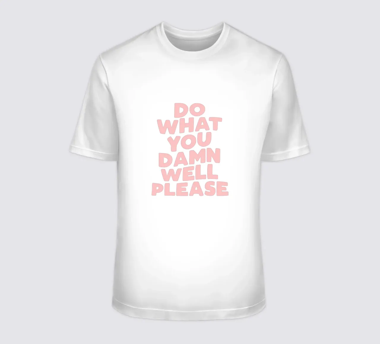 Do what you damn well please Typografie Design in blu t-shirt da THE MOTIVATED TYPE