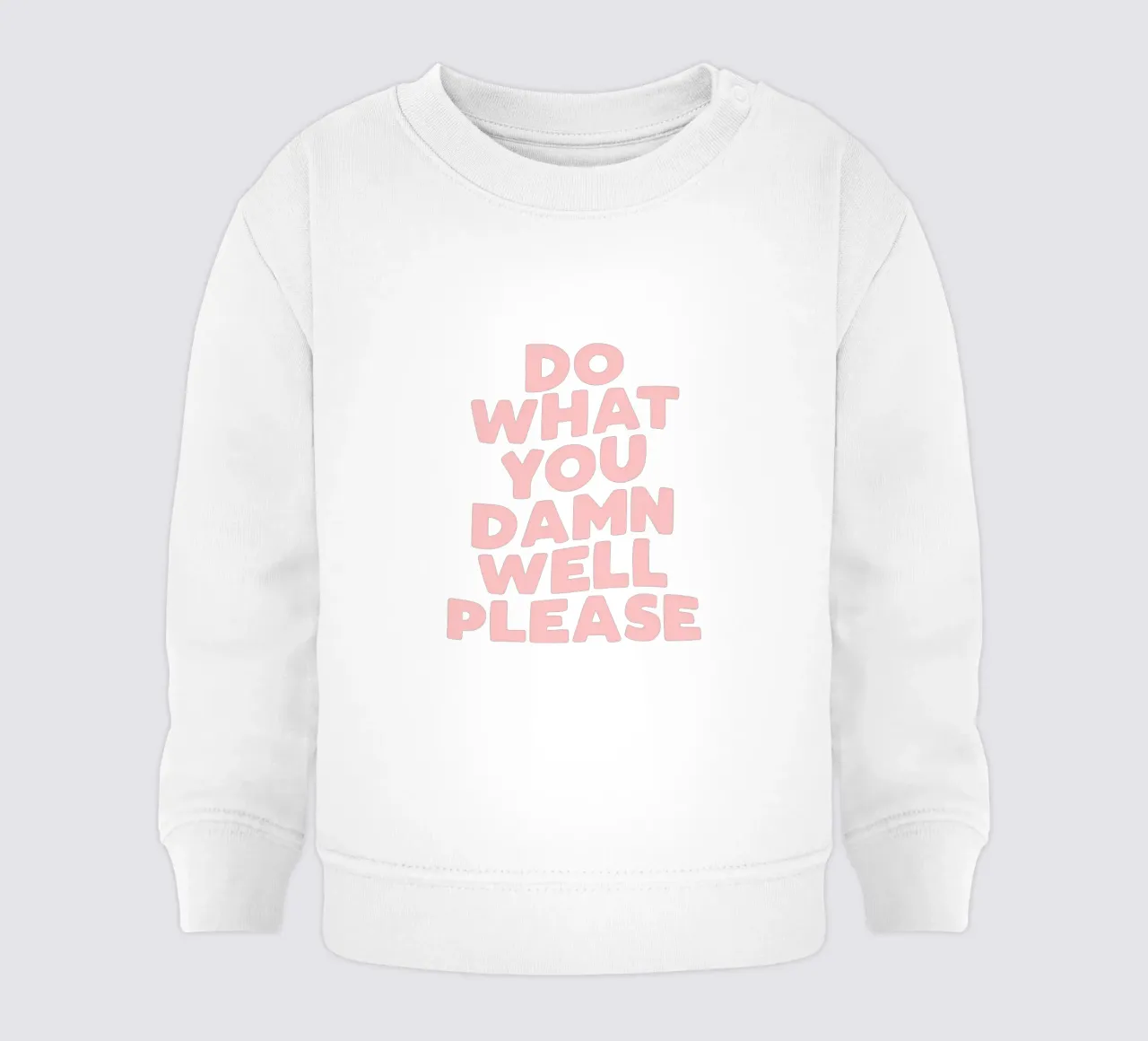 Do what you damn well please Typografie Design in blu felpa neonato da THE MOTIVATED TYPE