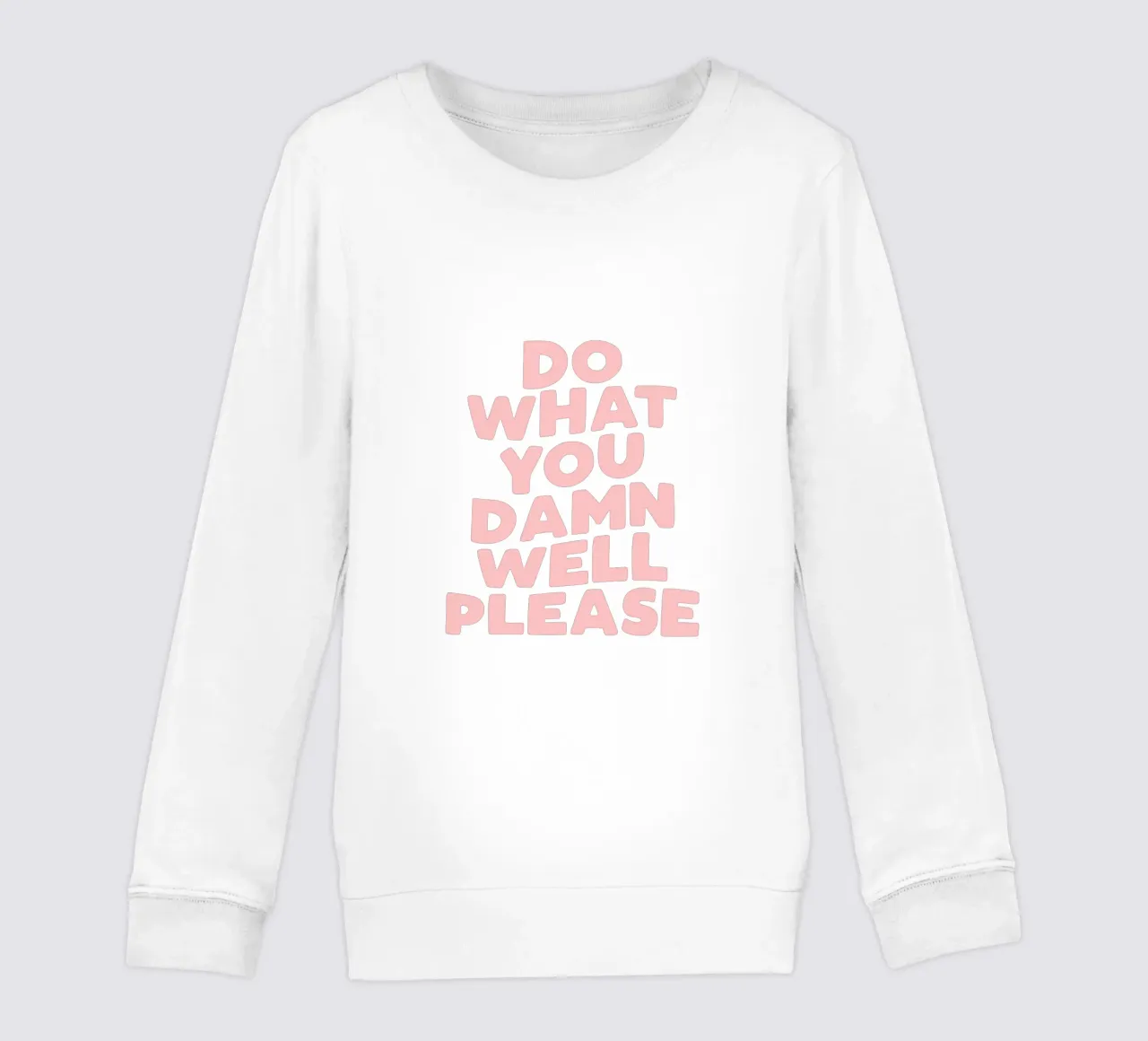 Do what you damn well please Typografie Design in blu felpa bambino da THE MOTIVATED TYPE