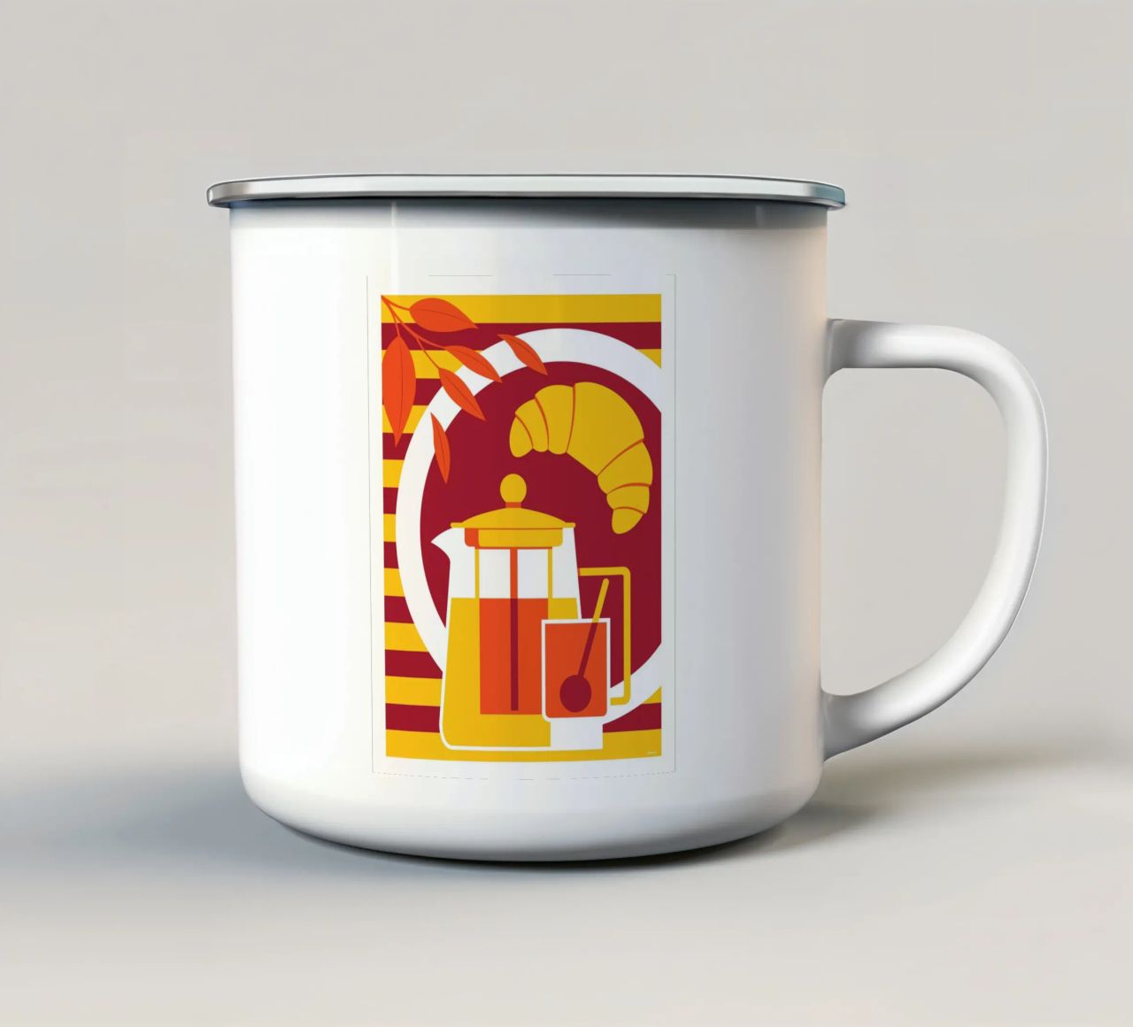 Tè per la colazione tazza in smalto da Raphaël Delerue