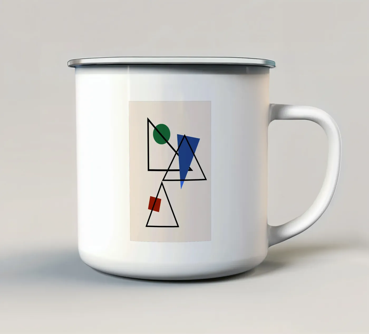 Prismatic Intersection enamel mug by David