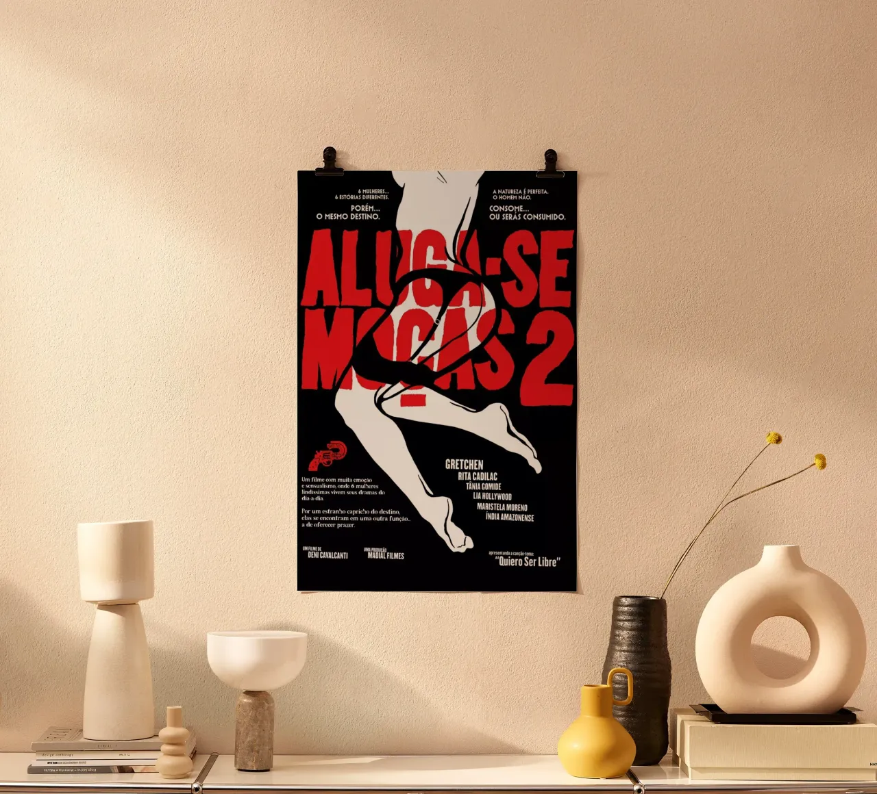 Aluga-se Mocas 2 poster con telaio in alluminio da Butcher Billy