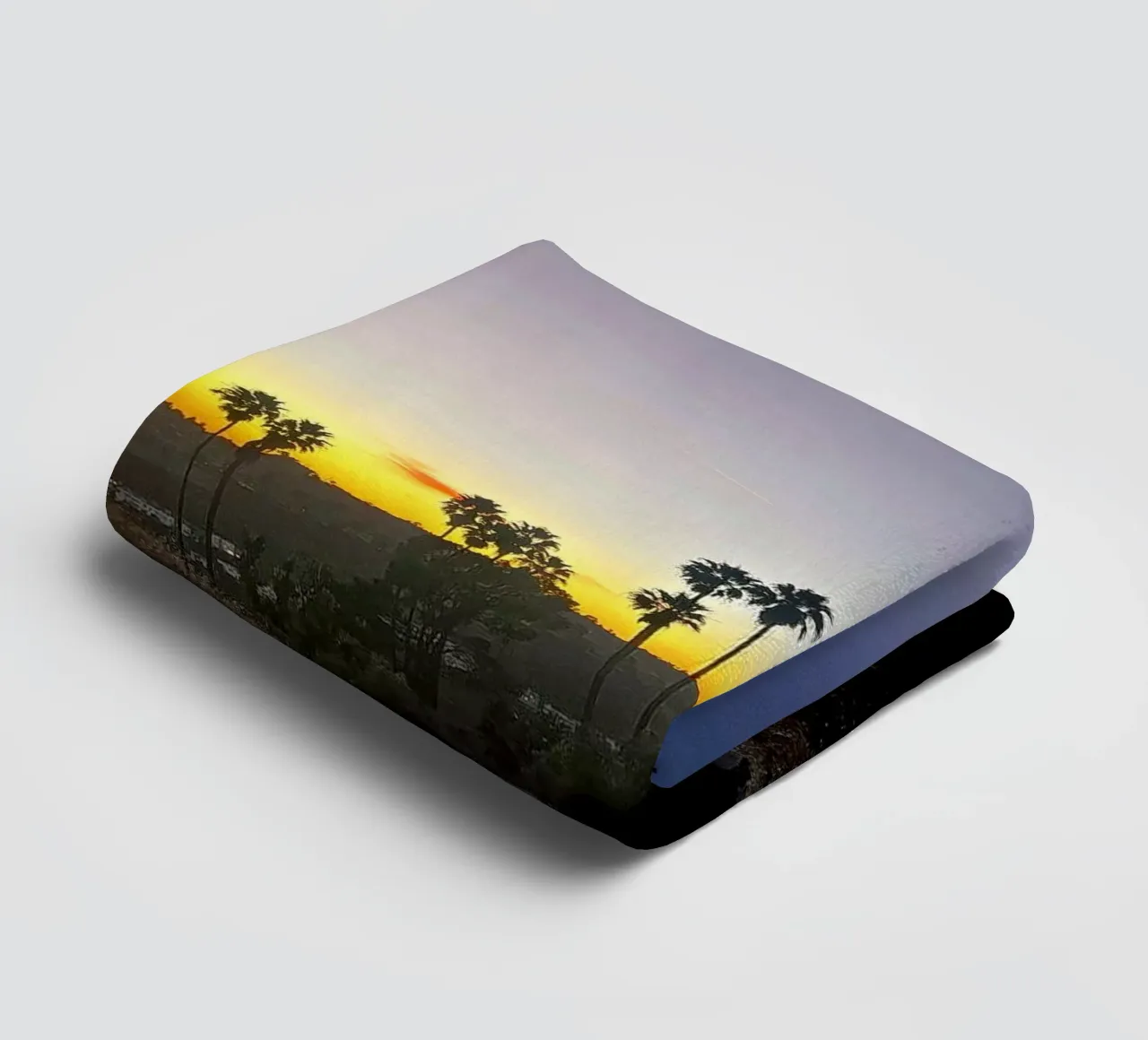 palm in los angeles towel by Reiselust