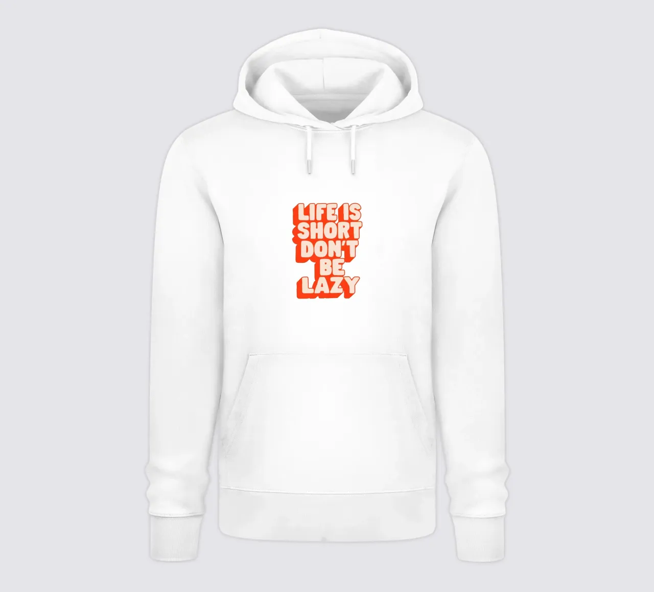 La vita è breve, non essere pigro Design tipografico felpa con cappuccio da THE MOTIVATED TYPE