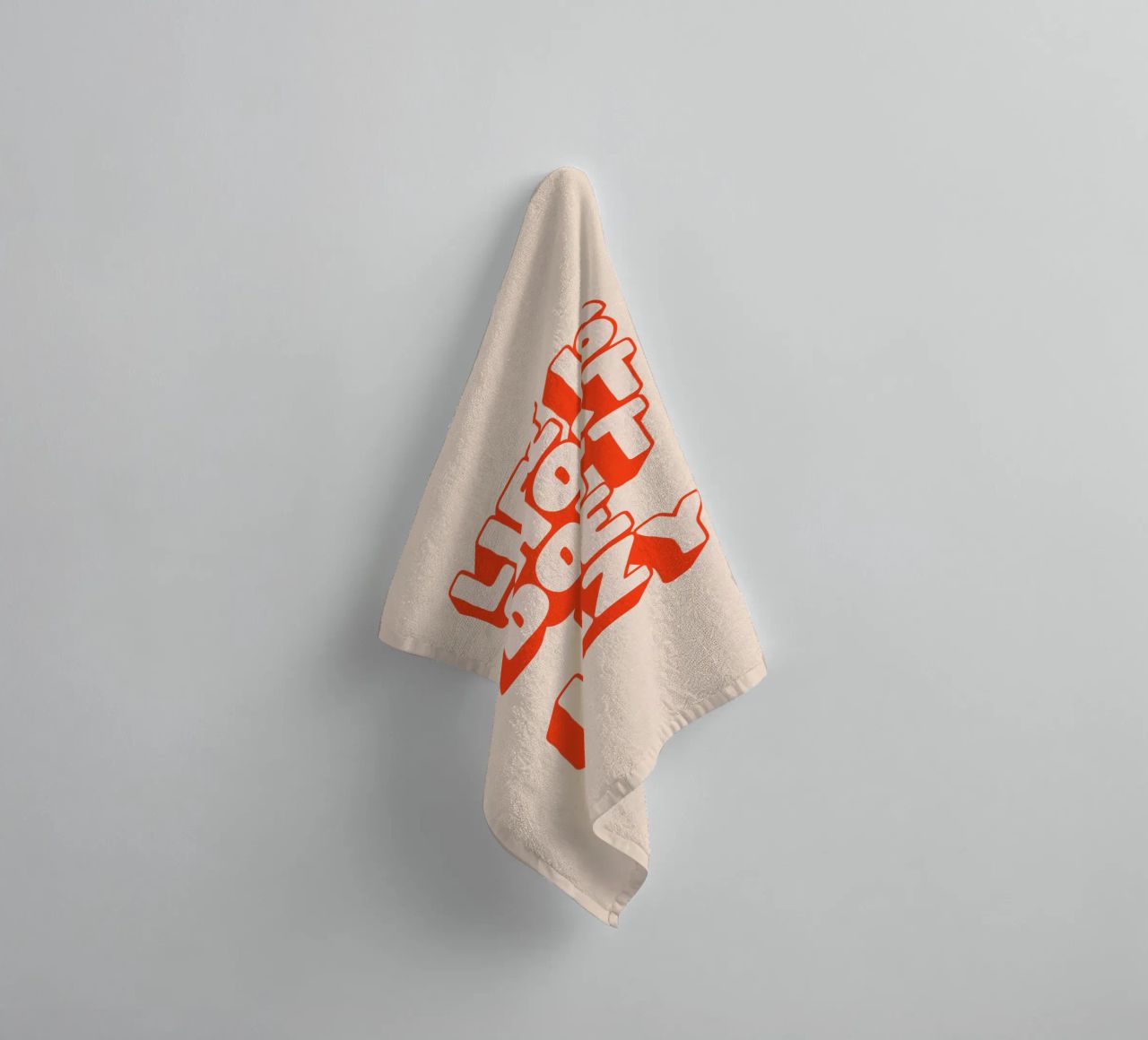 Life is Short Don't Be Lazy Typography Design towel by THE MOTIVATED TYPE