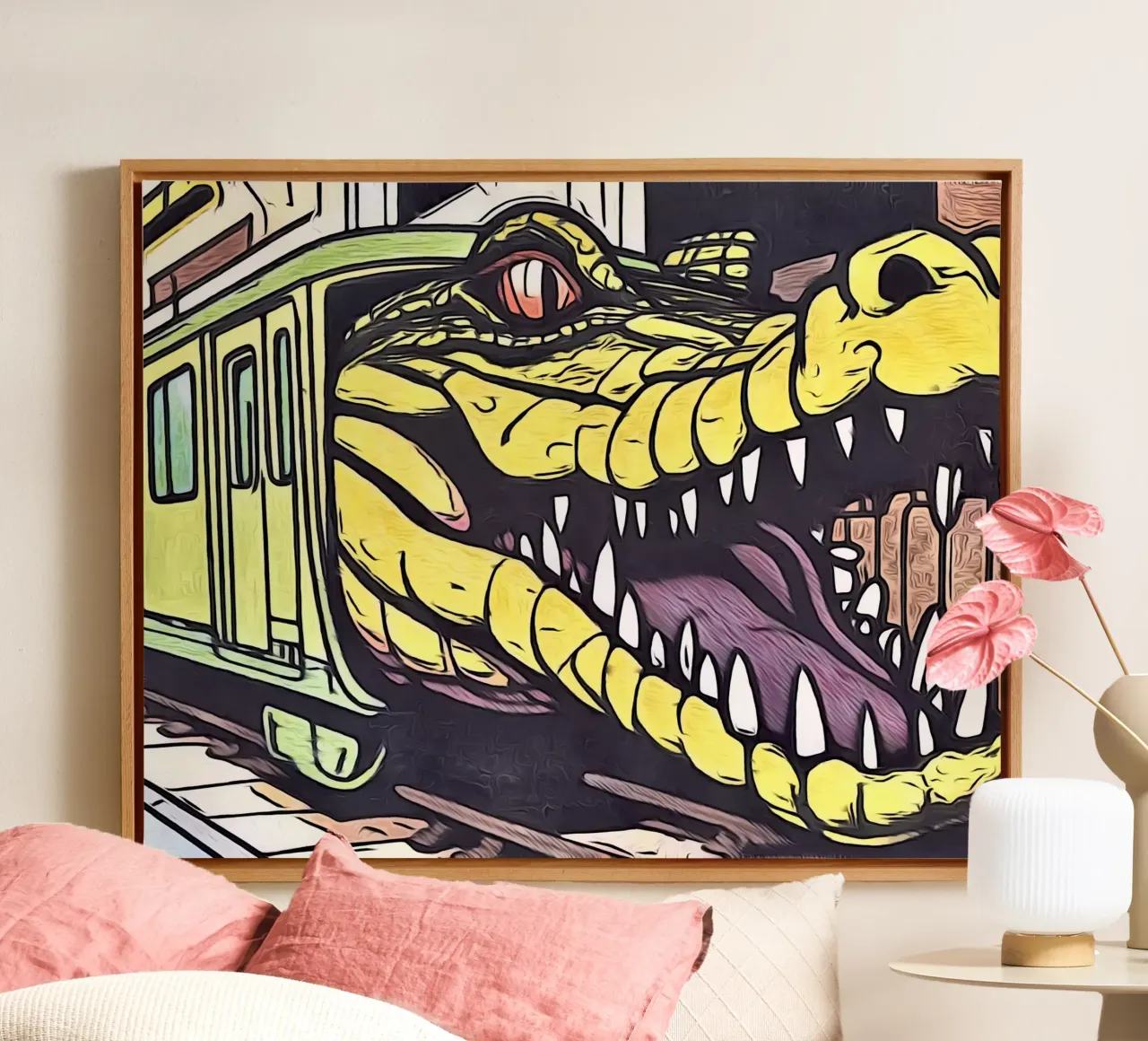 Animale Pop Art #15 tela con Cornice a cassetta da ZAMART - PopArt