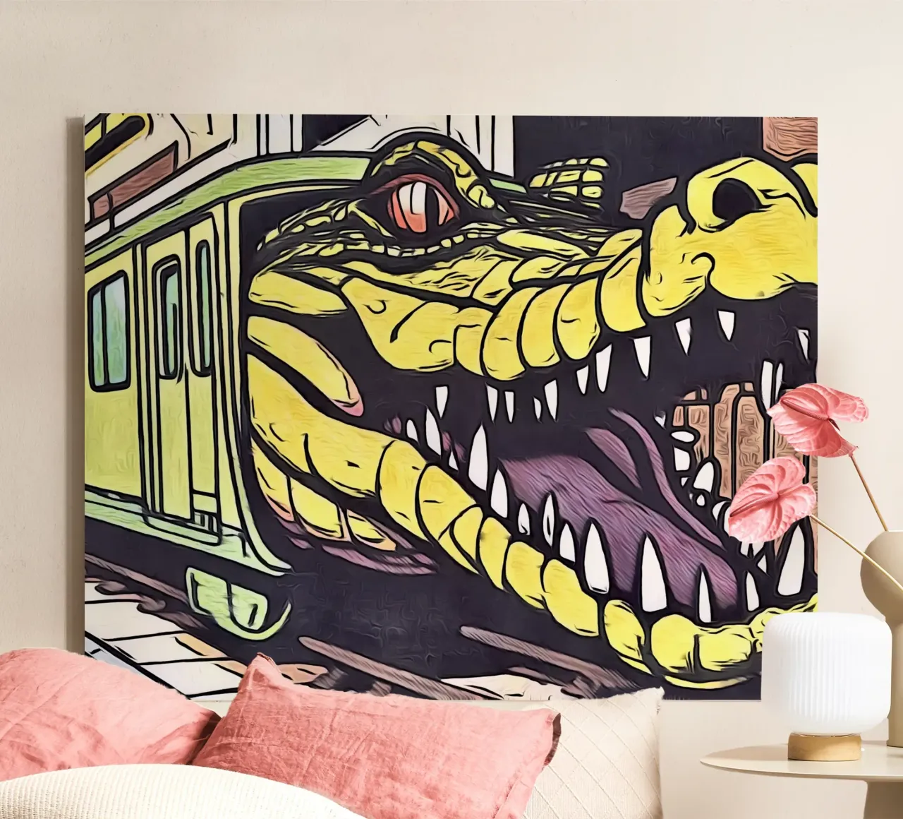 Animale Pop Art #15 tela con Cornice a cassetta da ZAMART - PopArt