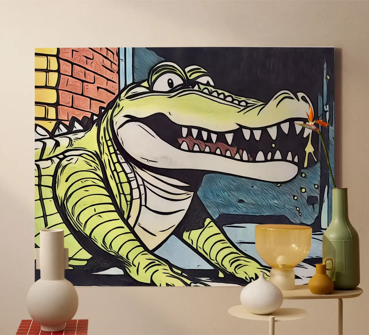 Animale Pop Art #14 tela con Cornice a cassetta da ZAMART - PopArt