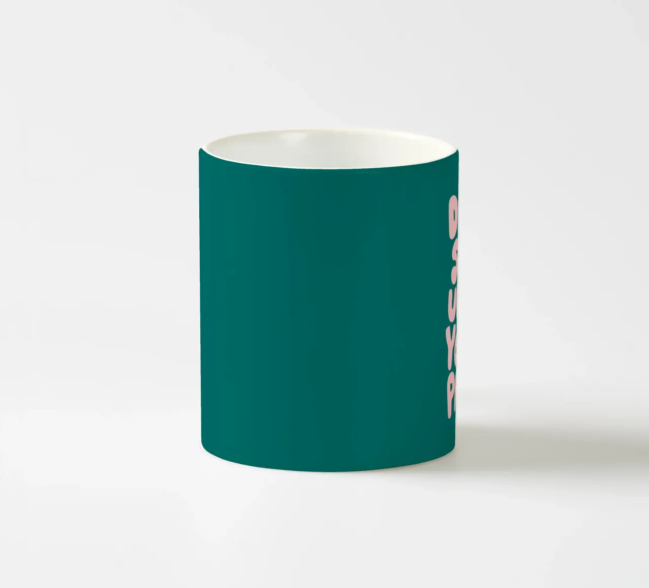 Don't Stop Until You're Proud Typografie Design in verde tazza in ceramica da THE MOTIVATED TYPE
