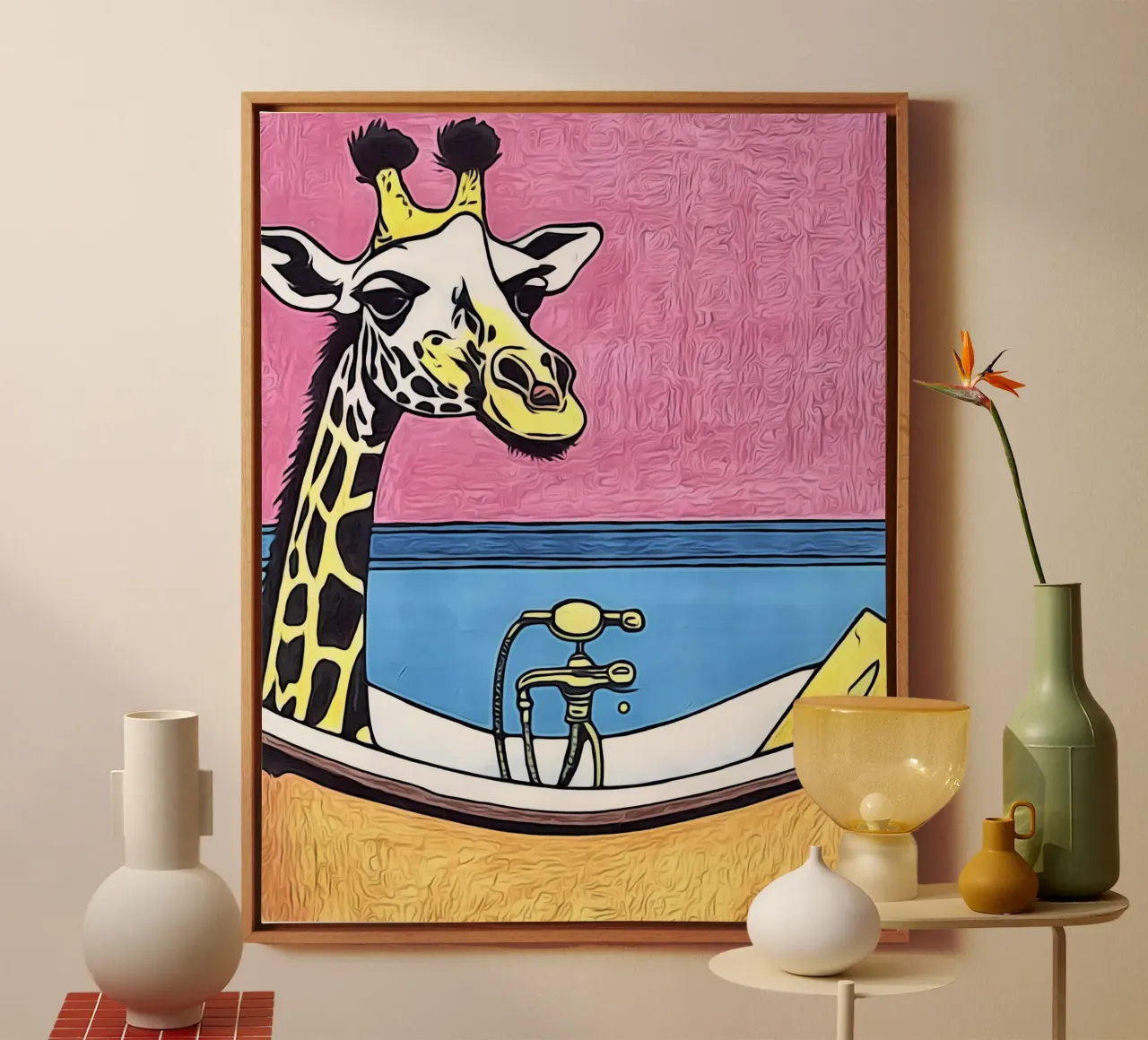 Animale Pop Art #13 tela con Cornice a cassetta da ZAMART - PopArt