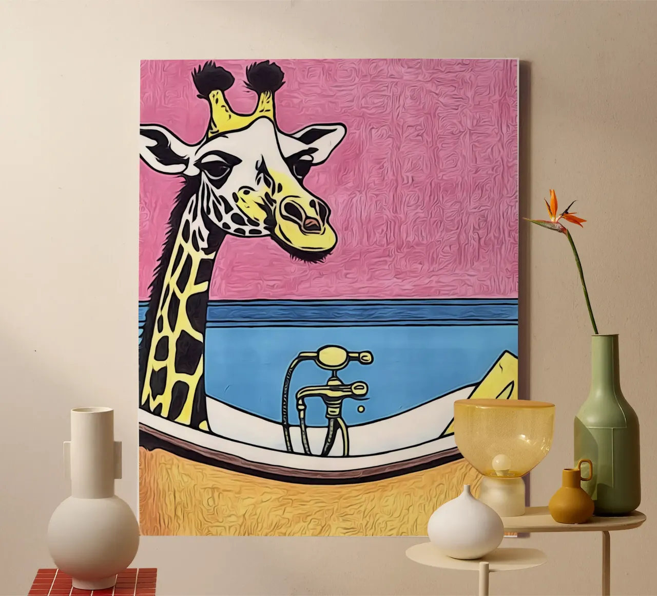 Animale Pop Art #13 tela con Cornice a cassetta da ZAMART - PopArt