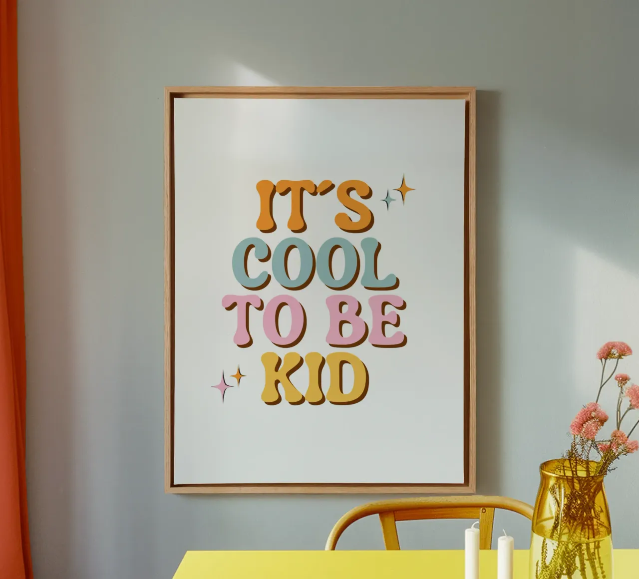 Cool to be kid tela con Cornice a cassetta da Ohkimiko