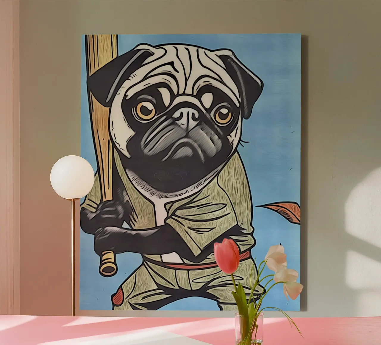 Pop Art Dier #10 canvas met Baklijst van ZAMART - PopArt
