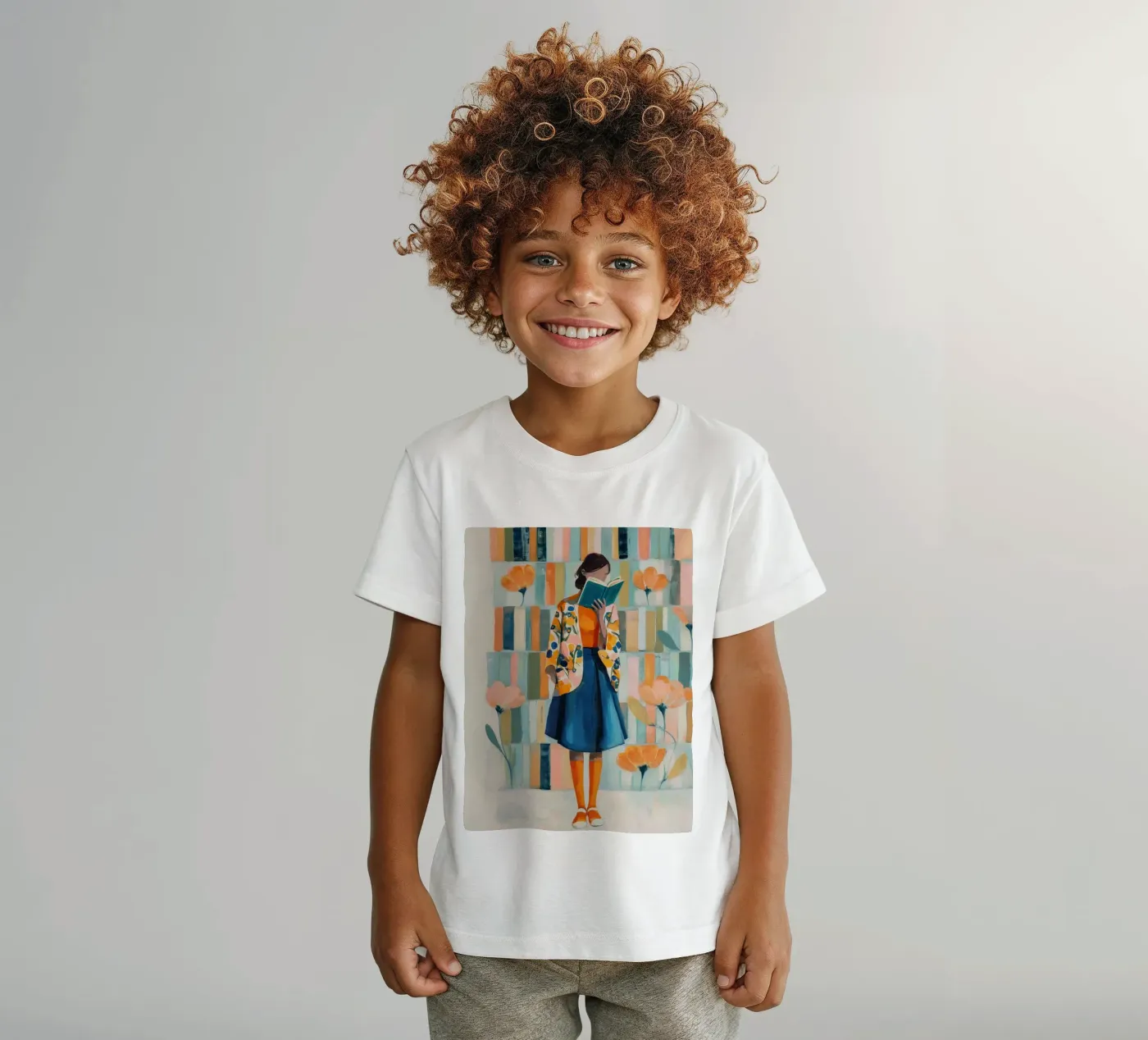 Reader in Bloom t-shirt bambini da Freya