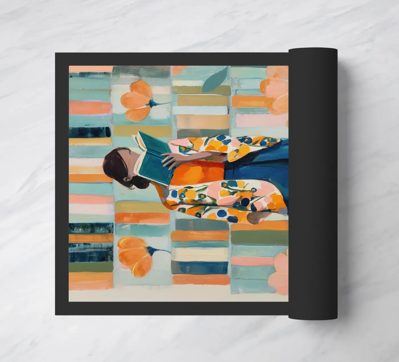 Reader in Bloom deurmat van Freya