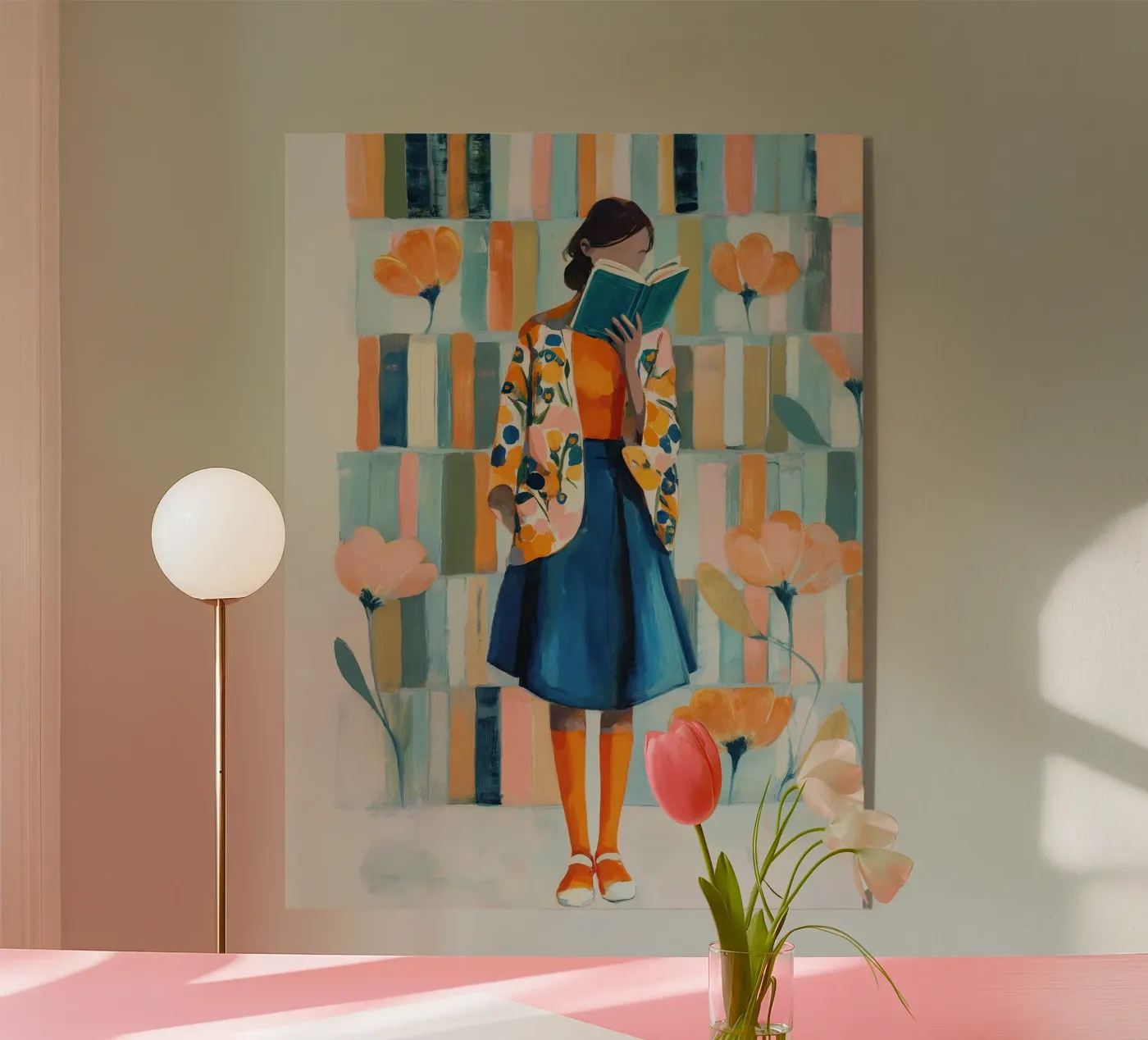 Reader in Bloom plexiglas de Freya