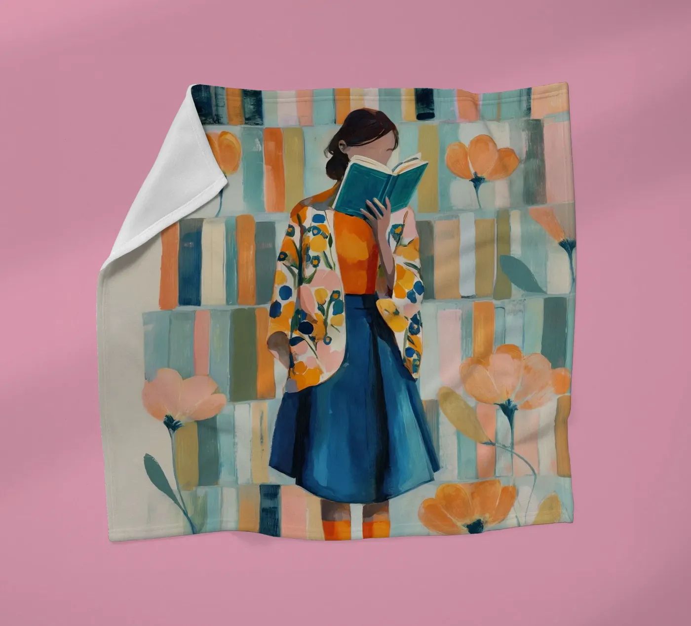 Reader in Bloom fleecedeken van Freya