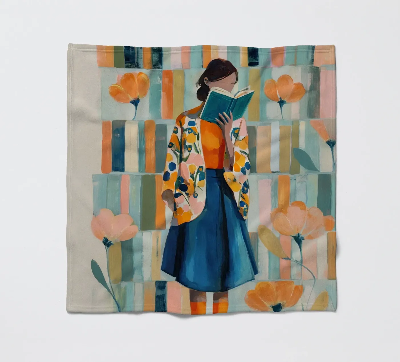 Reader in Bloom fleecedeken van Freya