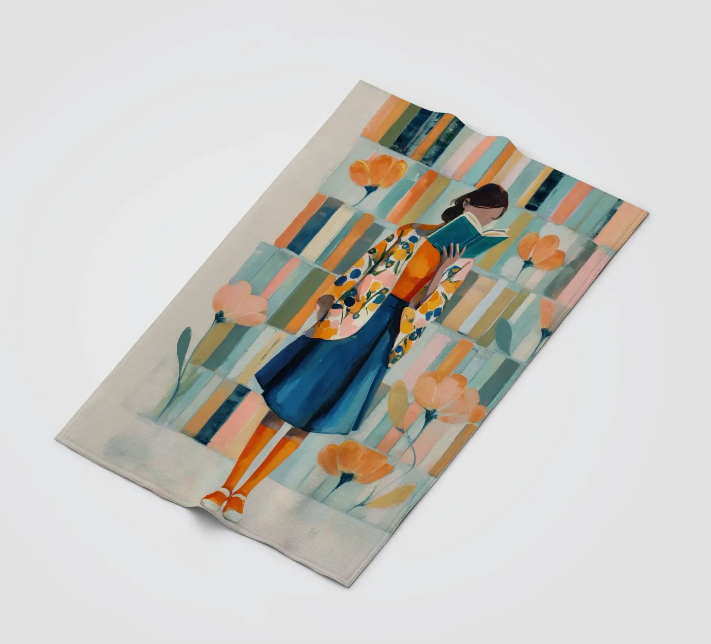 Reader in Bloom fleecedeken van Freya