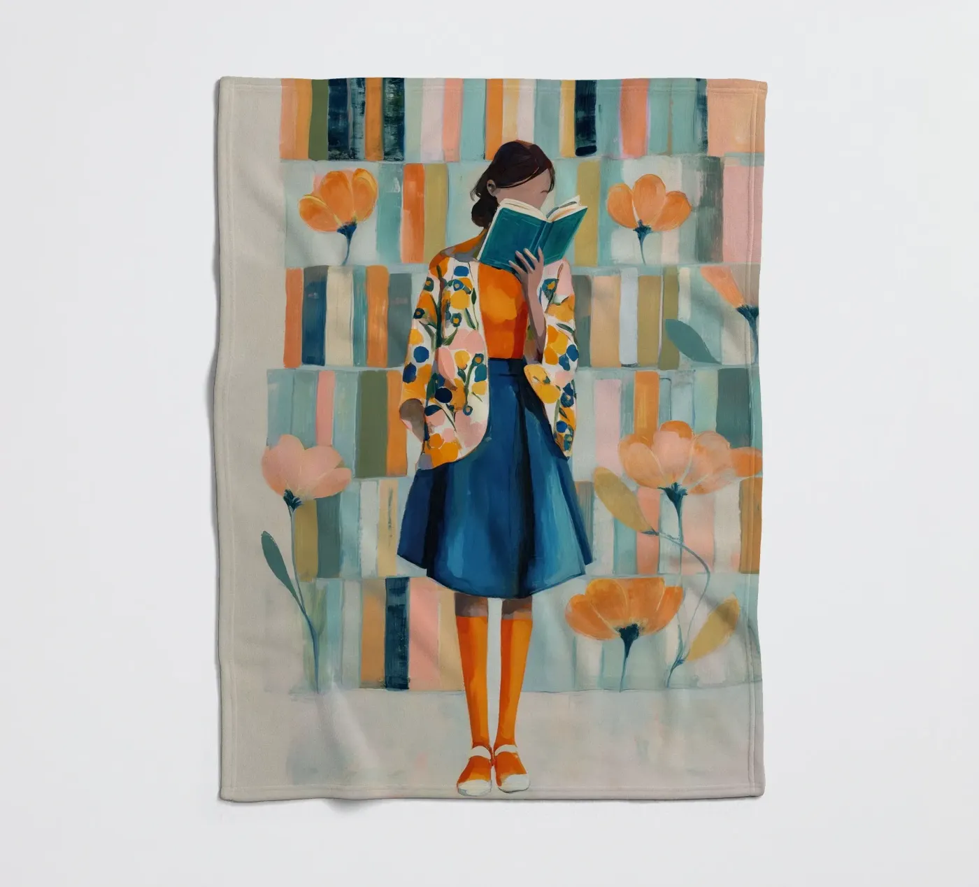 Reader in Bloom fleecedeken van Freya