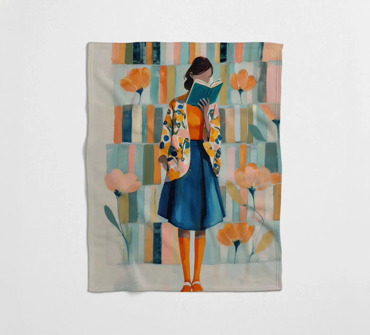 Reader in Bloom fleecedeken van Freya