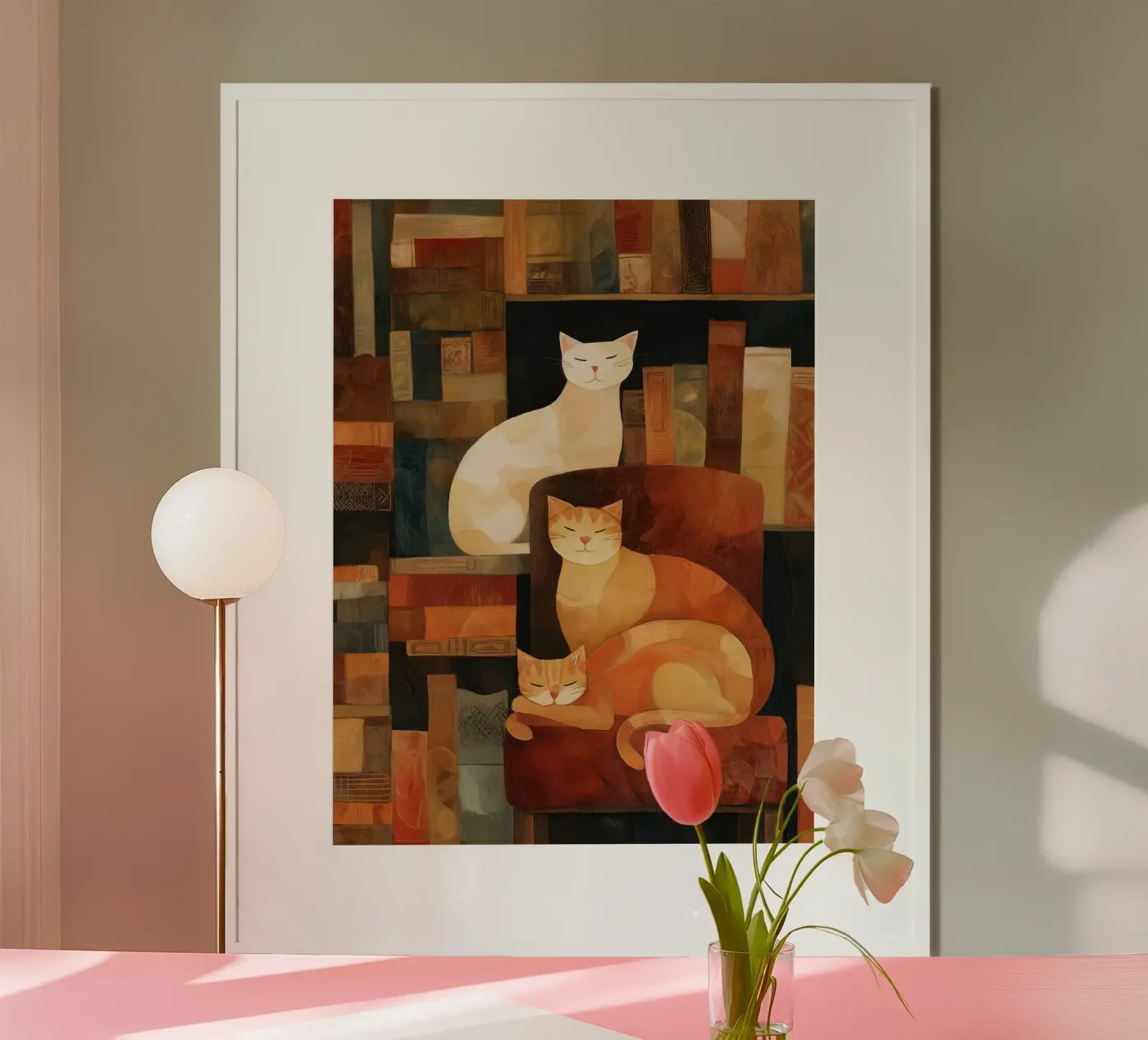 Library Cats poster da Freya