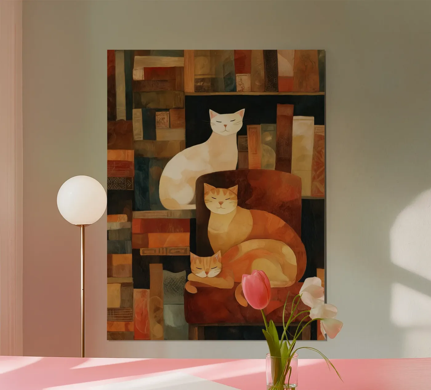 Library Cats poster da Freya