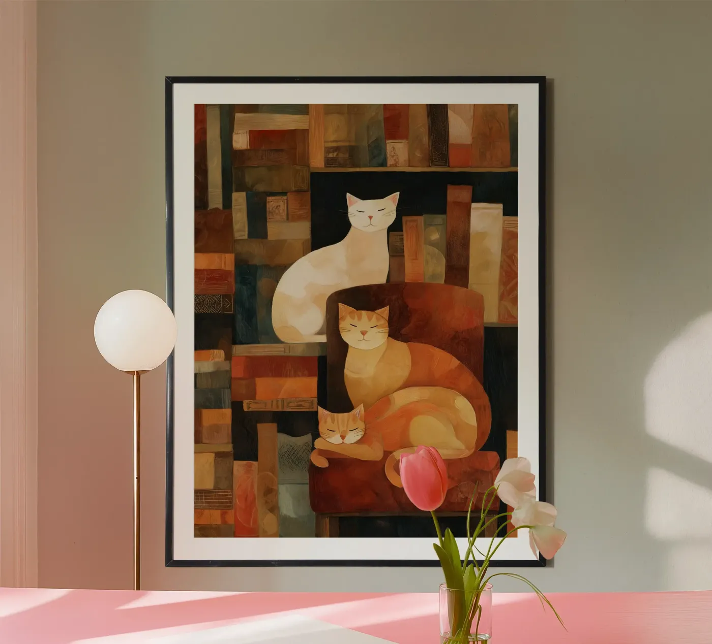 Library Cats poster da Freya